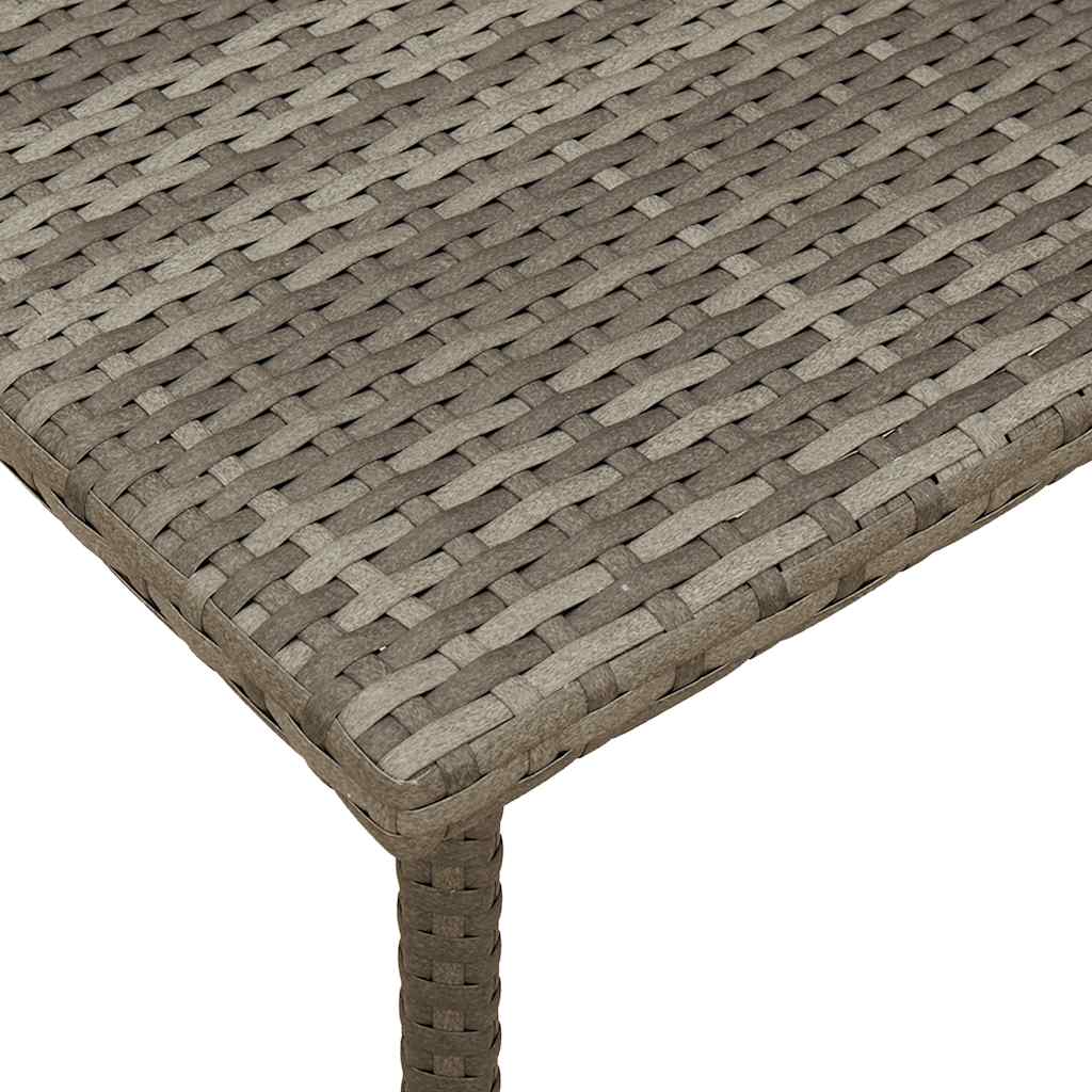 Vrtni stolić za kavu pravokutni sivi 60x40x37 cm poliratan