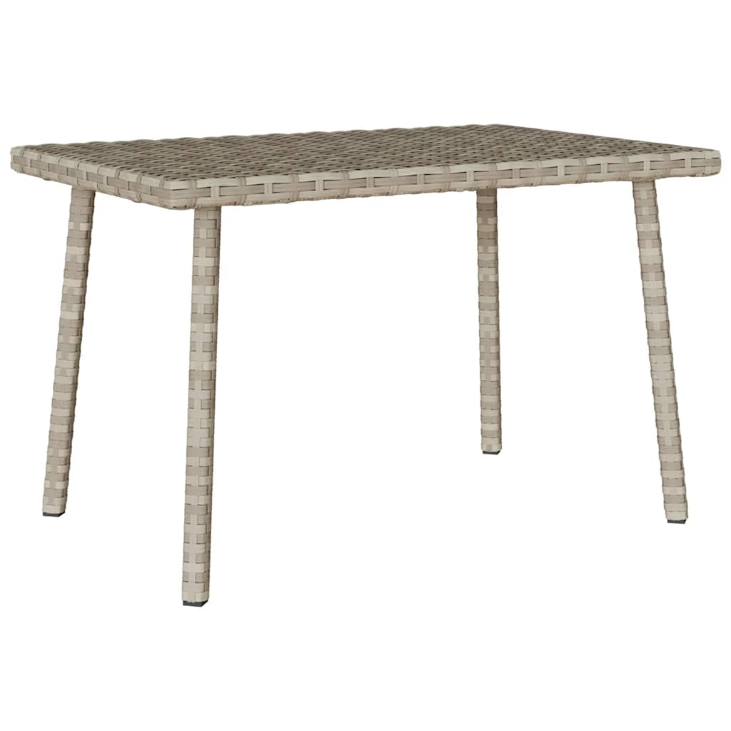 Vrtni stolić za kavu pravokutni svijetlo sivi 60x40x37 cm