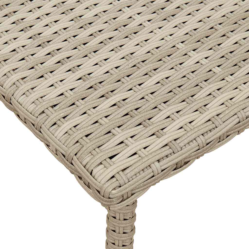 Vrtni stolić za kavu pravokutni svijetlo sivi 80x40x37 cm
