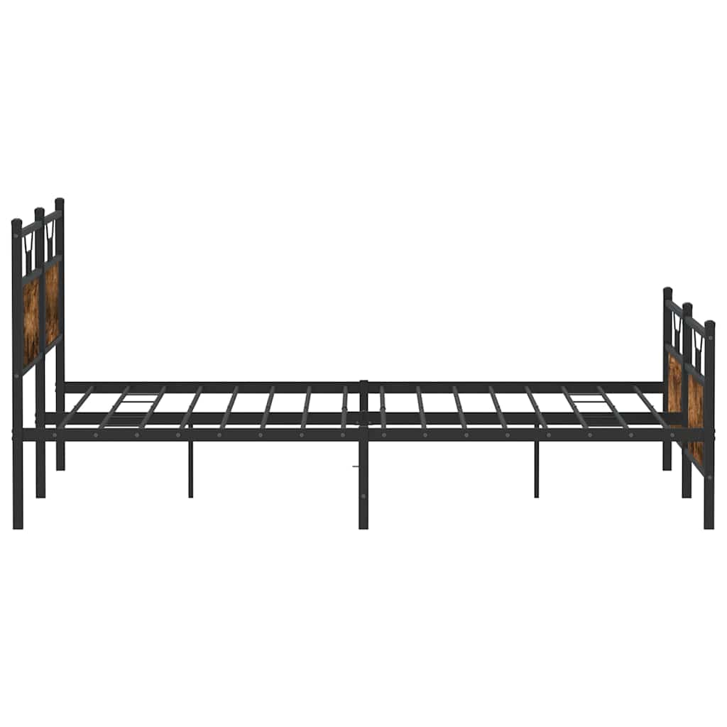 Metalni okvir kreveta bez madraca boja hrasta 160x200 cm