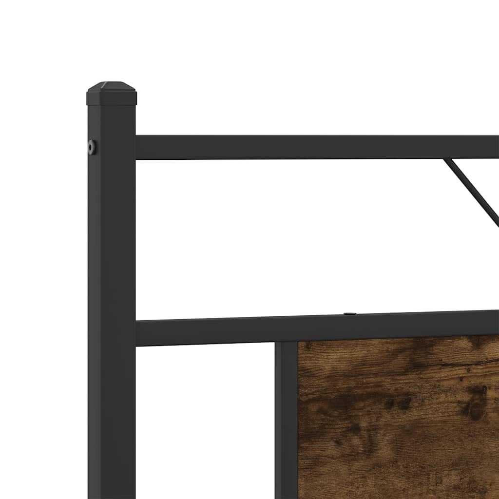 Metalni okvir kreveta bez madraca boja hrasta 180x200 cm