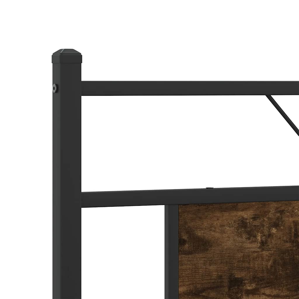 Metalni okvir kreveta bez madraca boja hrasta 180x200 cm