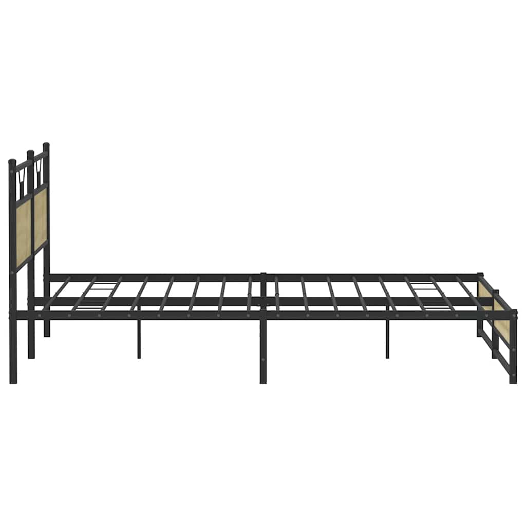 Metalni okvir kreveta bez madraca boja hrasta sonome 200x200 cm