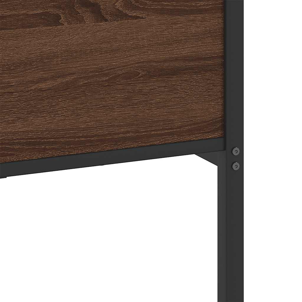 Metalni okvir kreveta bez madraca smeđa boja hrasta 160x200 cm