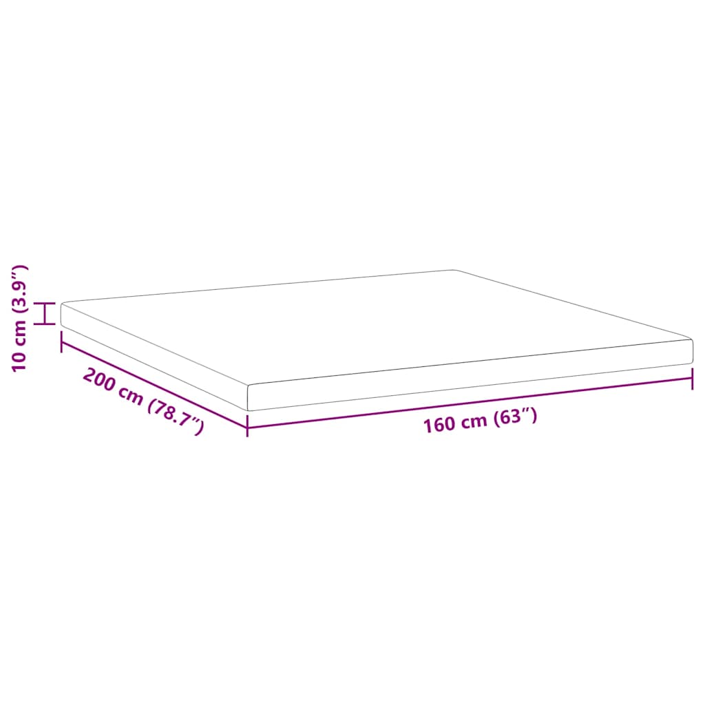 Nadmadrac od memorijske pjene 160 x 200 cm Thick Mekano Bijela