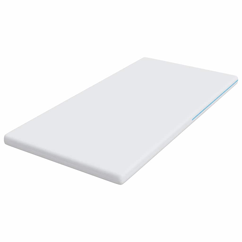 Nadmadrac 100 x 200 cm debelo Žakar tkanina Bijela