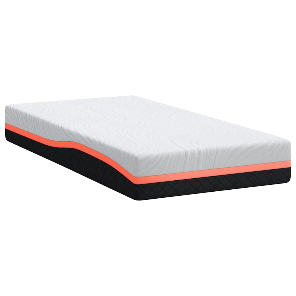 Madrac Bijela i siva 90 x 200 cm Žakar tkanina
