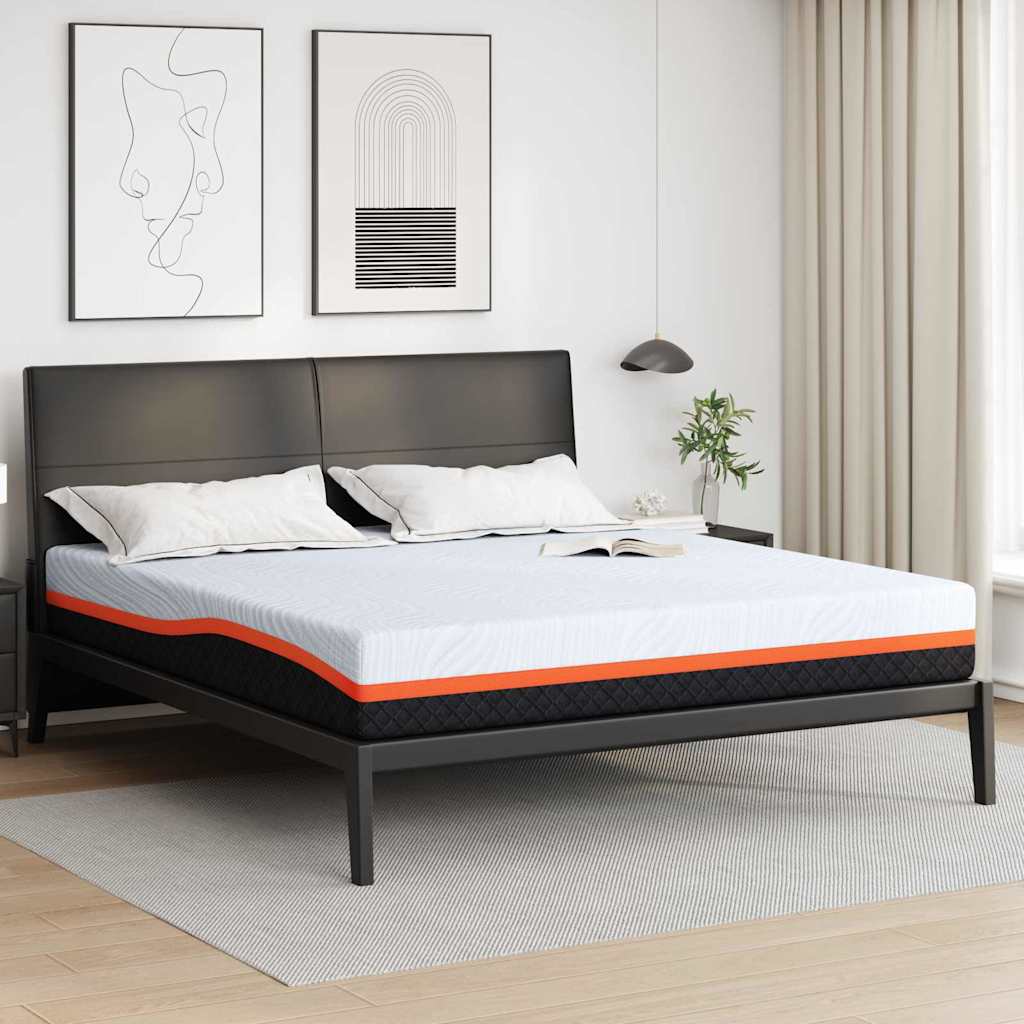 Madrac Bijela i siva 200 x 200 cm Žakar tkanina