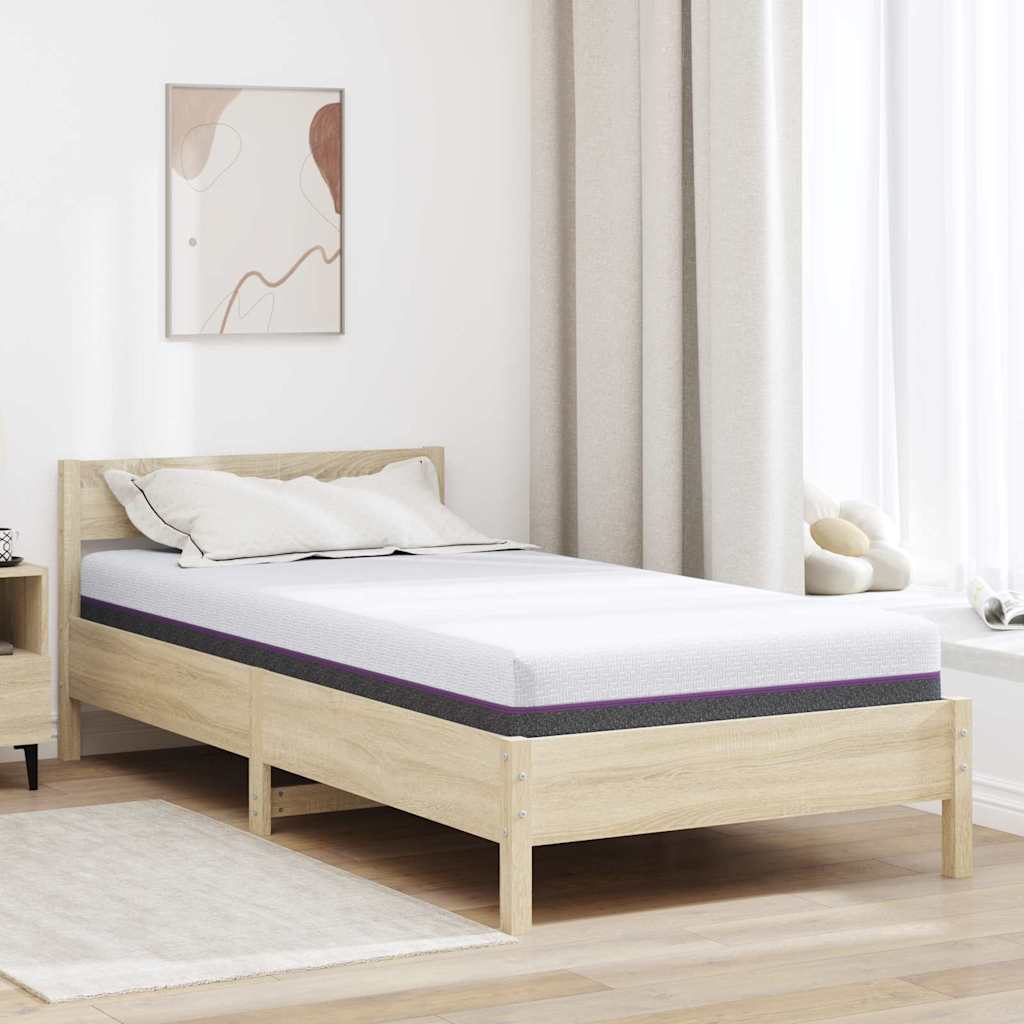Madrac Bijela i siva 100 x 200 cm Žakar tkanina
