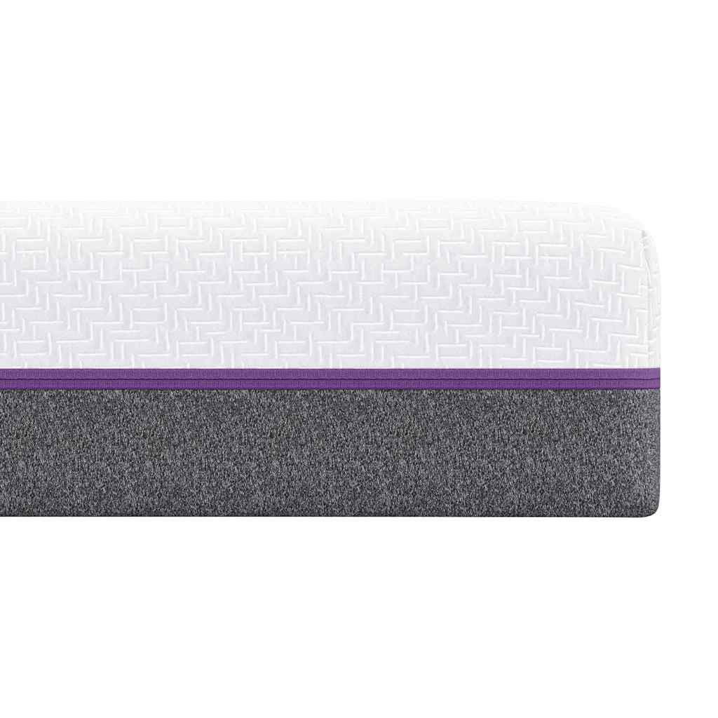 Madrac Bijela i siva 140 x 200 cm Žakar tkanina