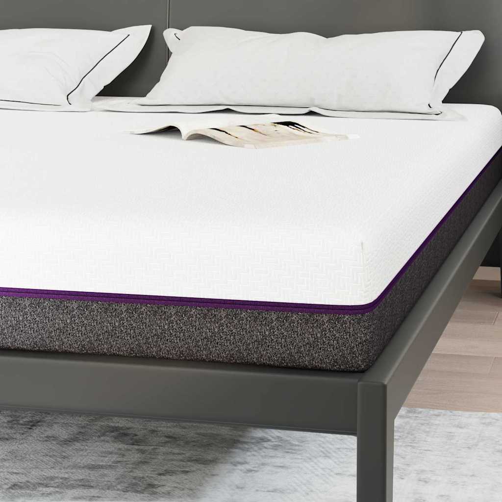 Madrac Bijela i siva 200 x 200 cm Žakar tkanina