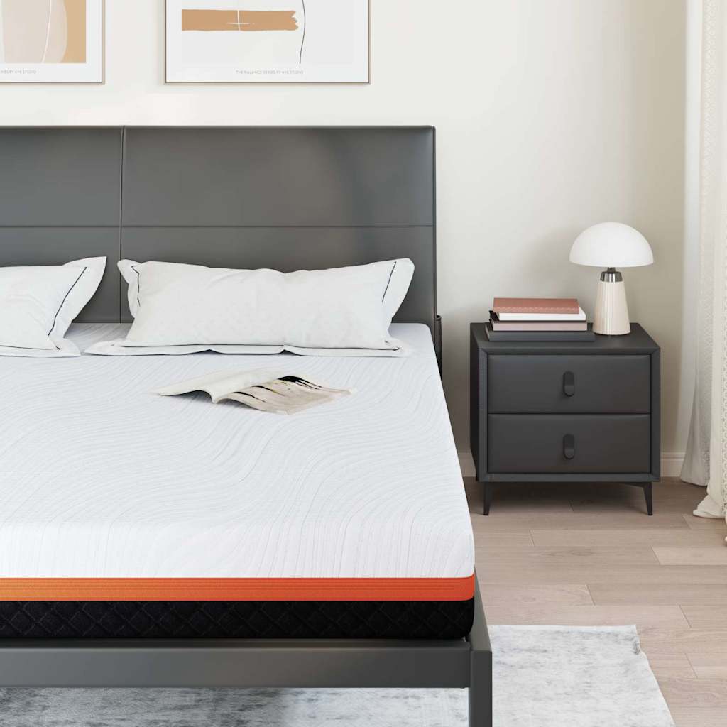 Madrac Bijela i crna 200 x 200 cm Žakar tkanina