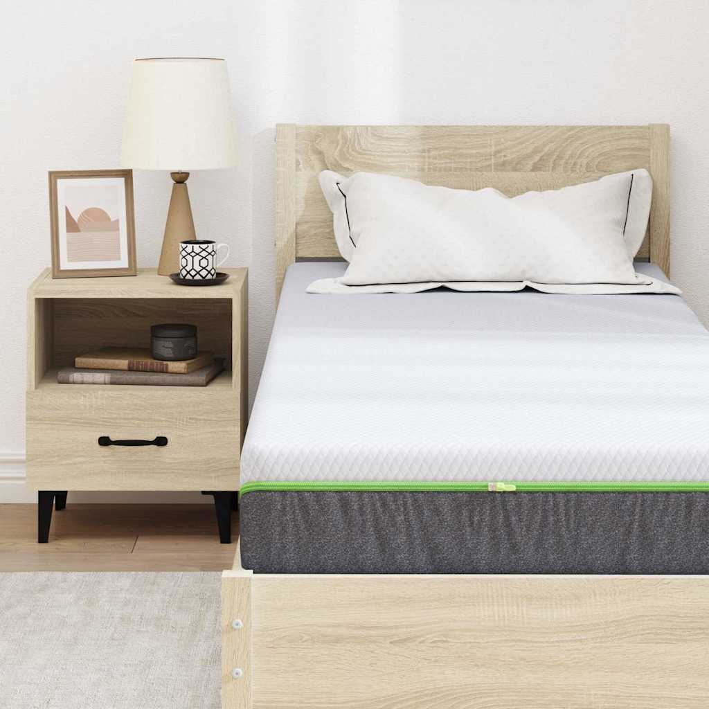 Madrac Bijela i siva 70 x 200 cm Žakar tkanina