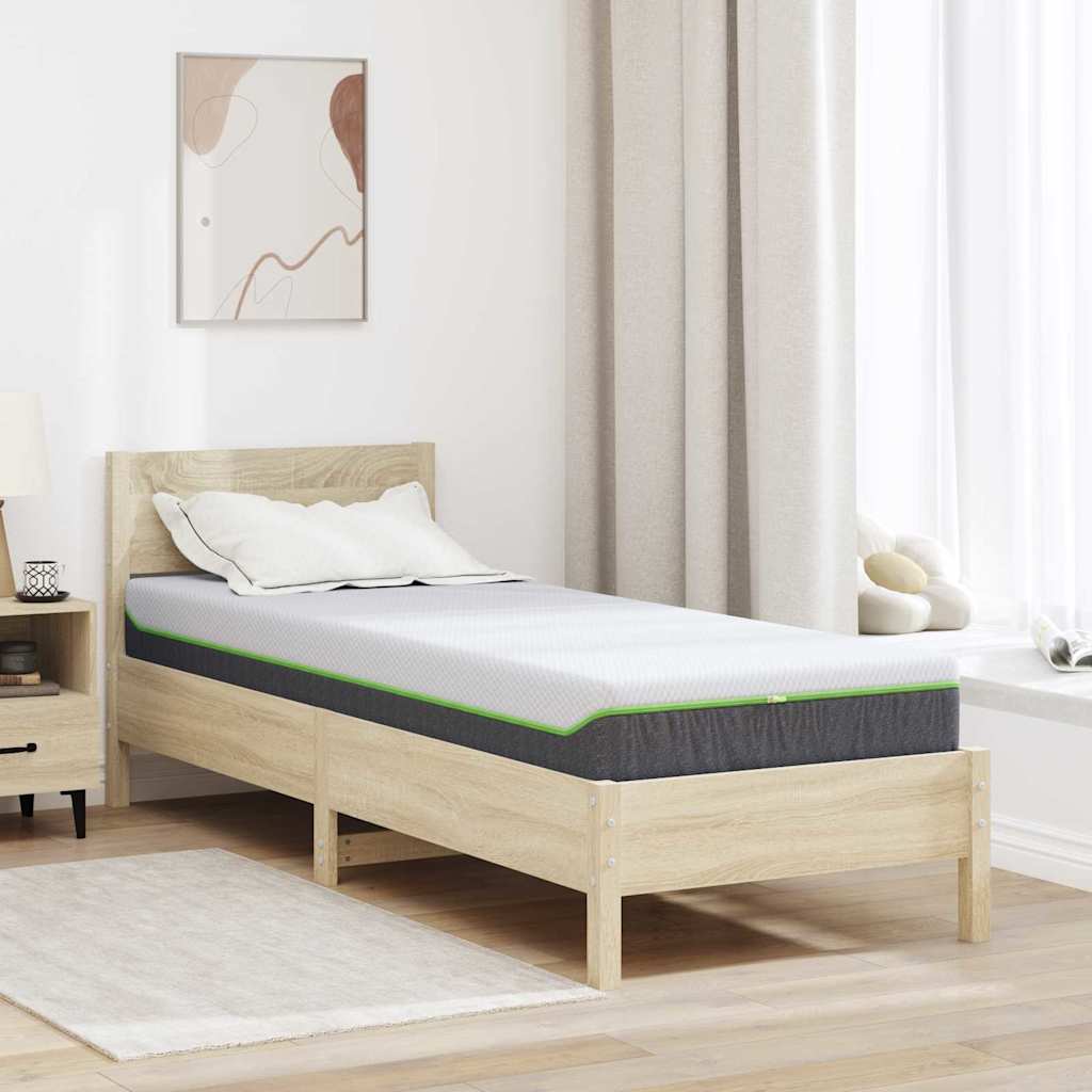 Madrac Bijela i siva 80 x 200 cm Žakar tkanina