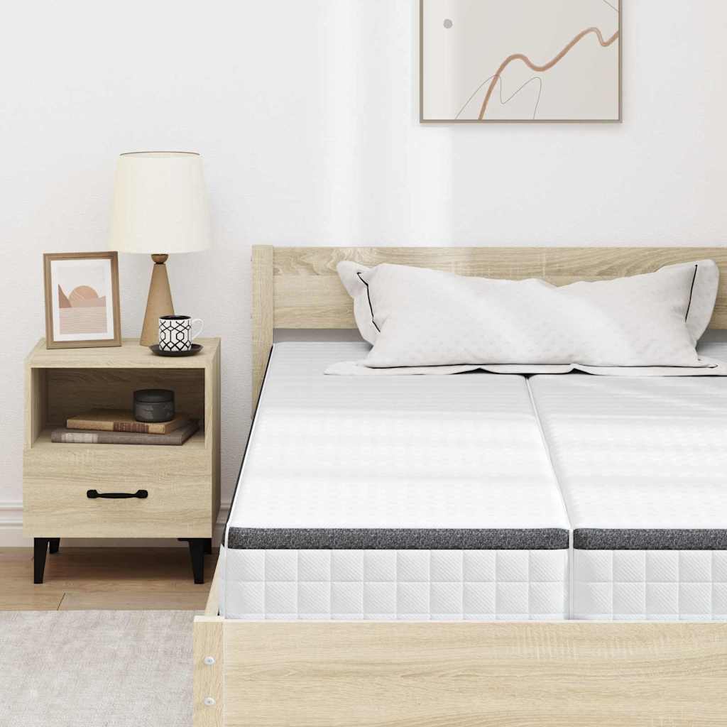 Madrac 2 pcs Bijela i siva 60 x 200 cm Bonell opruga