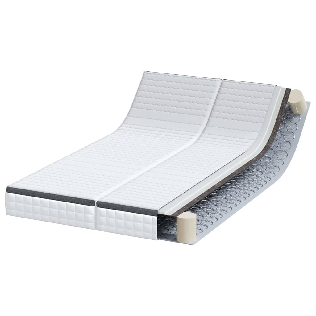 Madrac 2 pcs Bijela i siva 60 x 200 cm Bonell opruga