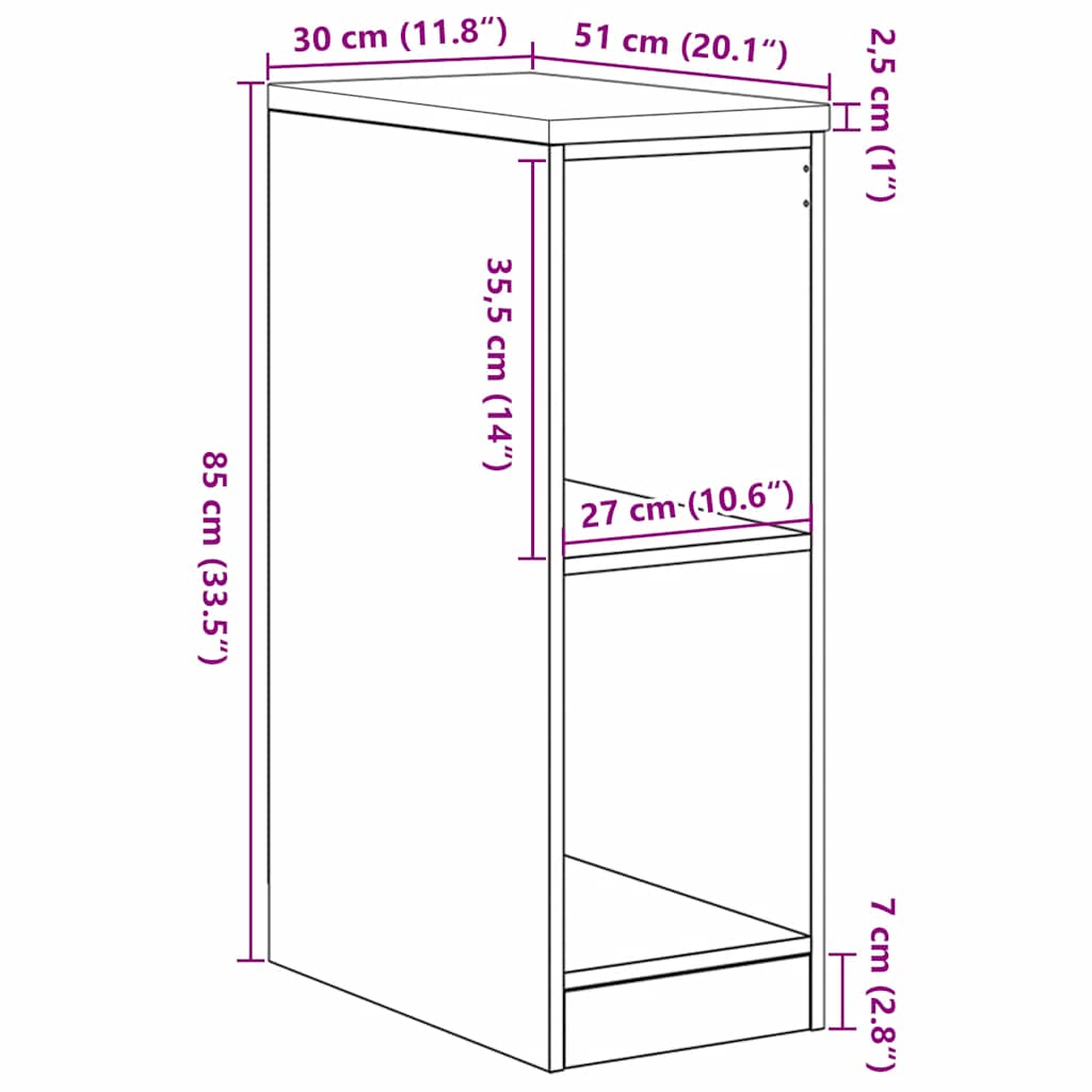 Garažni ormar za odlaganje 30x51x85 cm masivne borovine