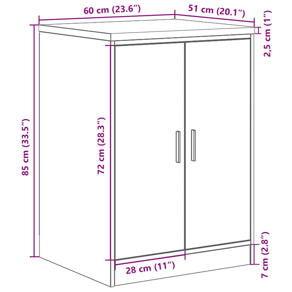 Garažni ormar za odlaganje bijeli 60x51x85 cm masivne borovine
