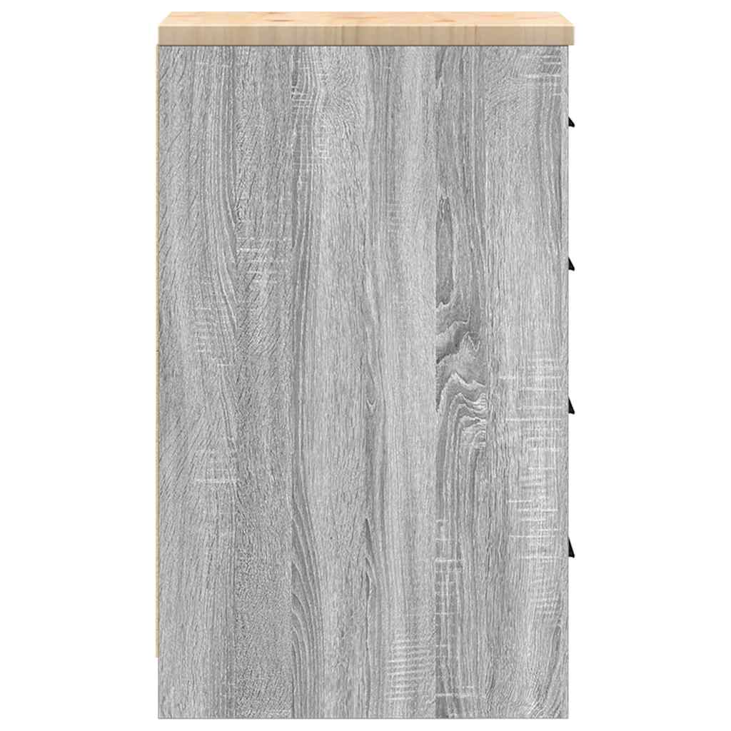 Garažni ormar za odlaganje 30x51x85 cm masivne borovine