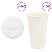 papirnate šalice za kavu s poklopcima 1000 kom 16 oz 400 ml