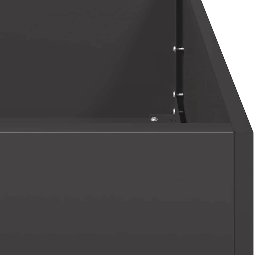 Sadilica crna 200x80x40 cm od čelika