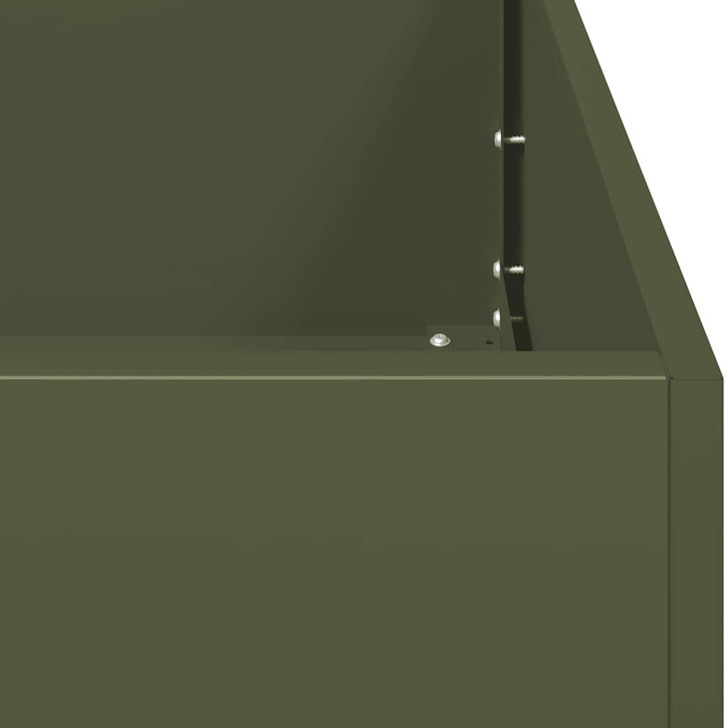 Sadilica maslinastozelena 360x80x40 cm od čelika