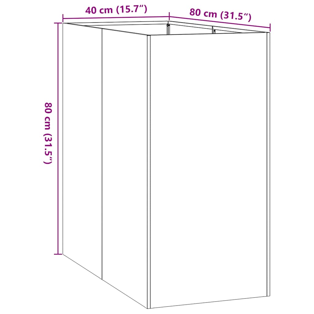 Sadilica antracit 40x80x80 cm od čelika