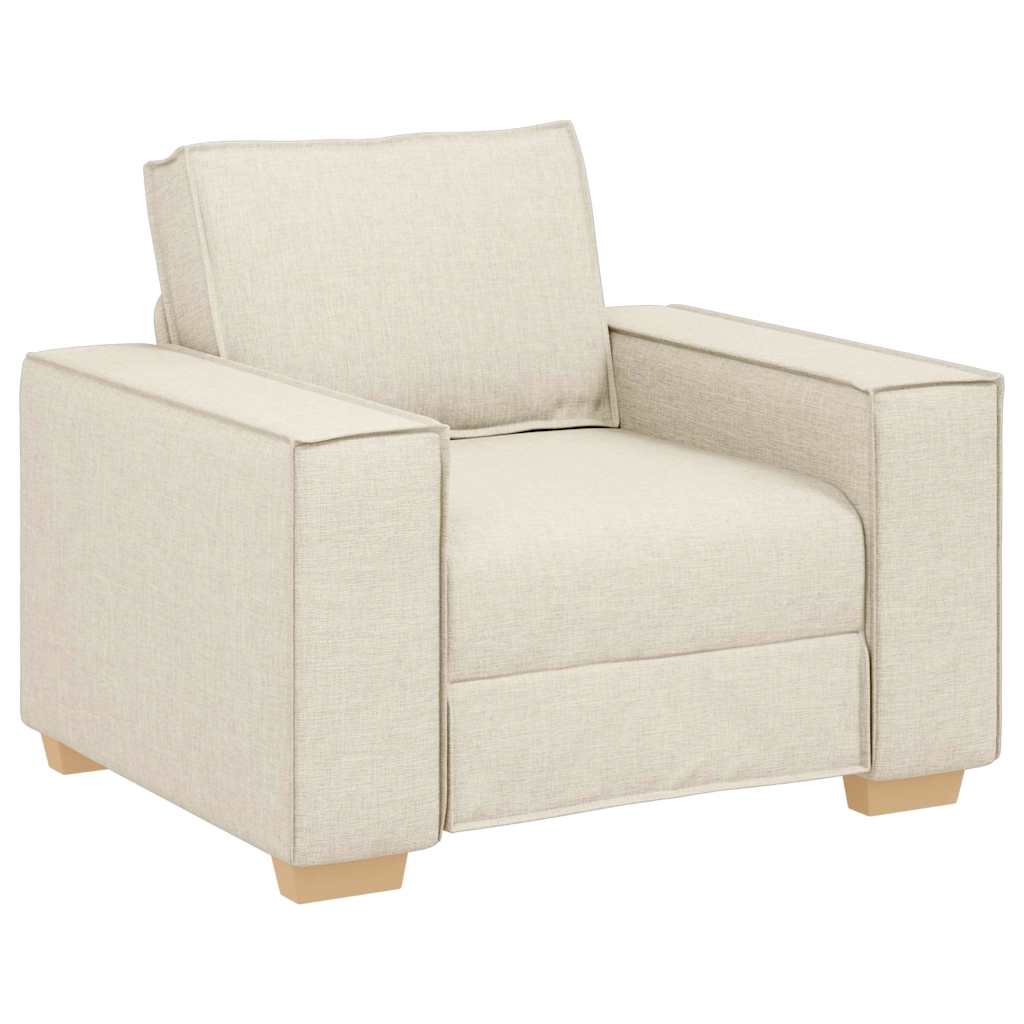 Set sofe 3 pcs Bež 220 x 80 x 84 cm Platnasta tkanina