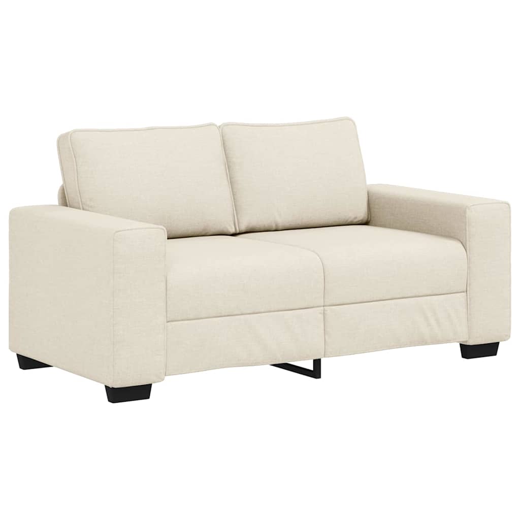 Sofa 3 pcs Bež 221 x 80 x 82 cm Platnasta tkanina