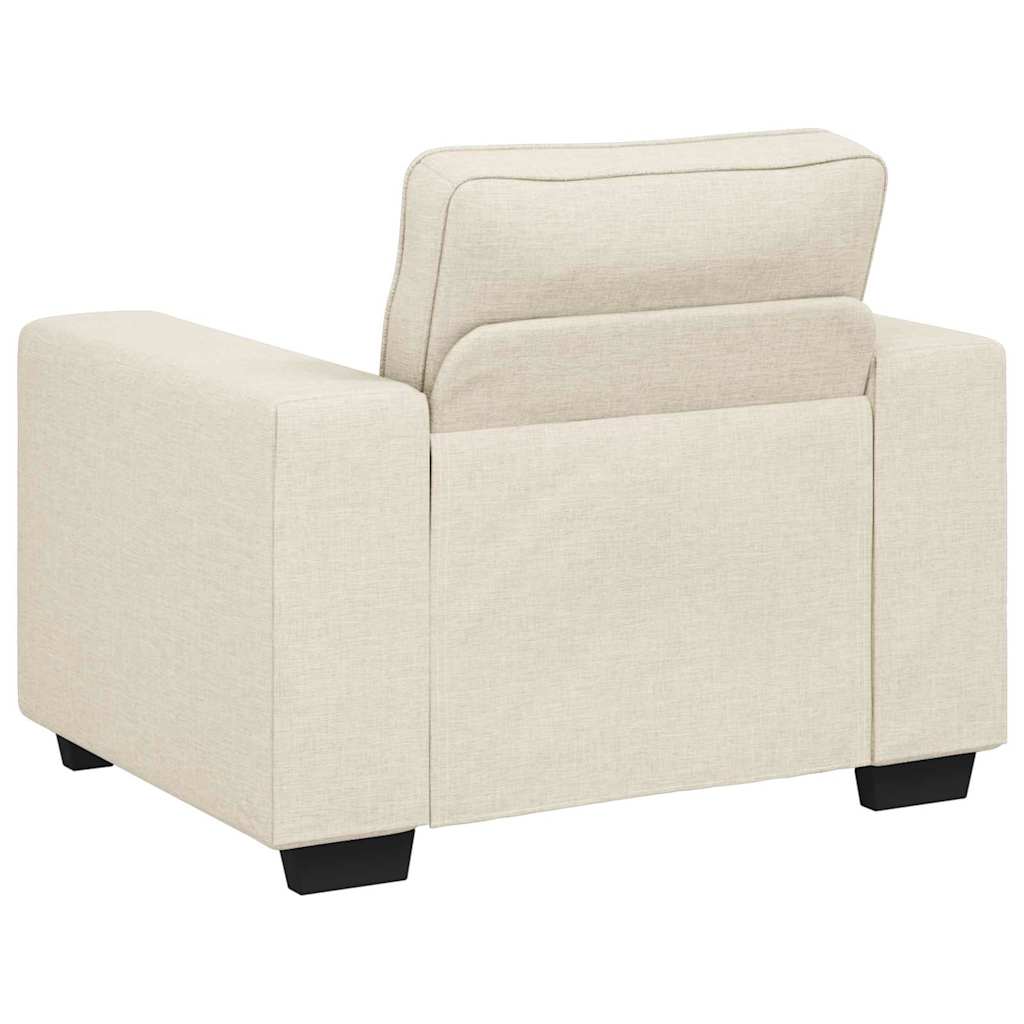 Sofa 3 pcs Bež 221 x 80 x 82 cm Platnasta tkanina