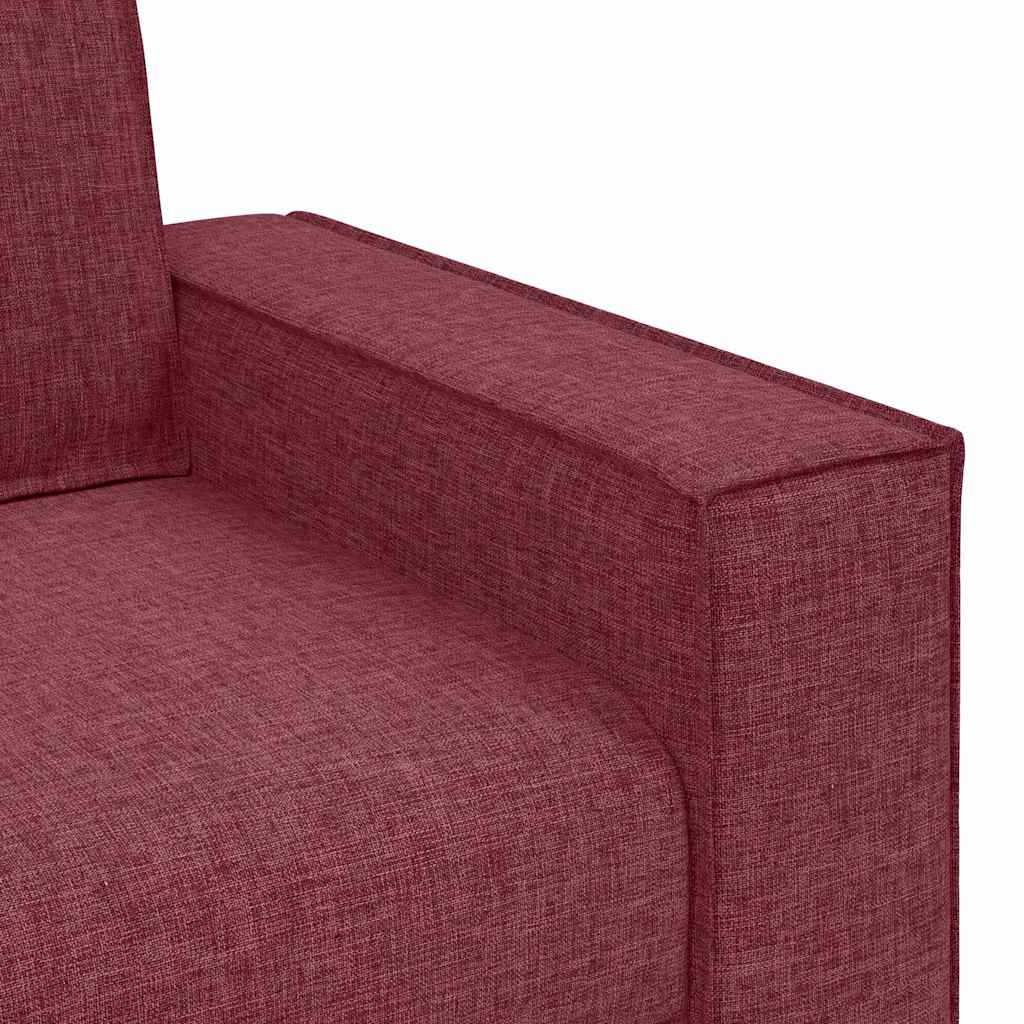 Sofa 3 pcs Vinska crvena 220 x 80 x 84 cm Platnasta tkanina