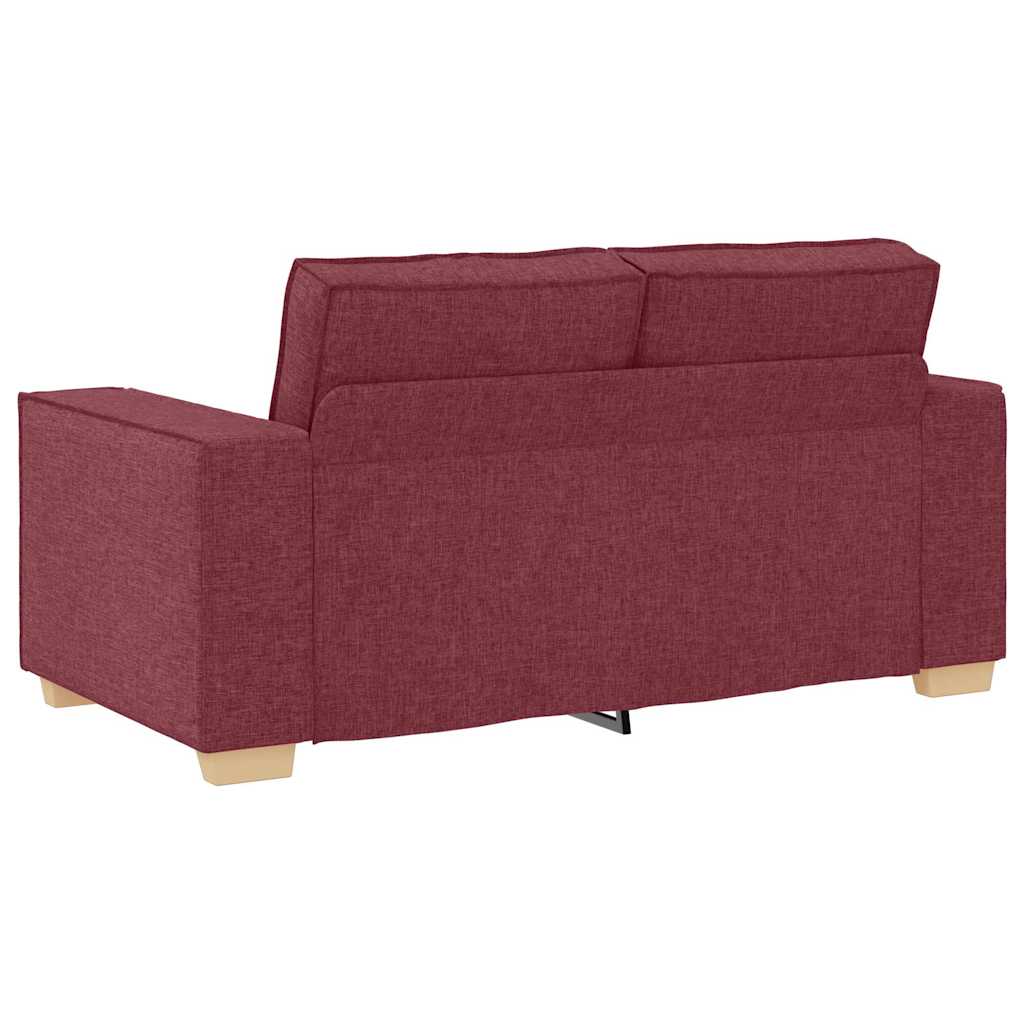 Sofa 3 pcs Vinska crvena 220 x 80 x 84 cm Platnasta tkanina