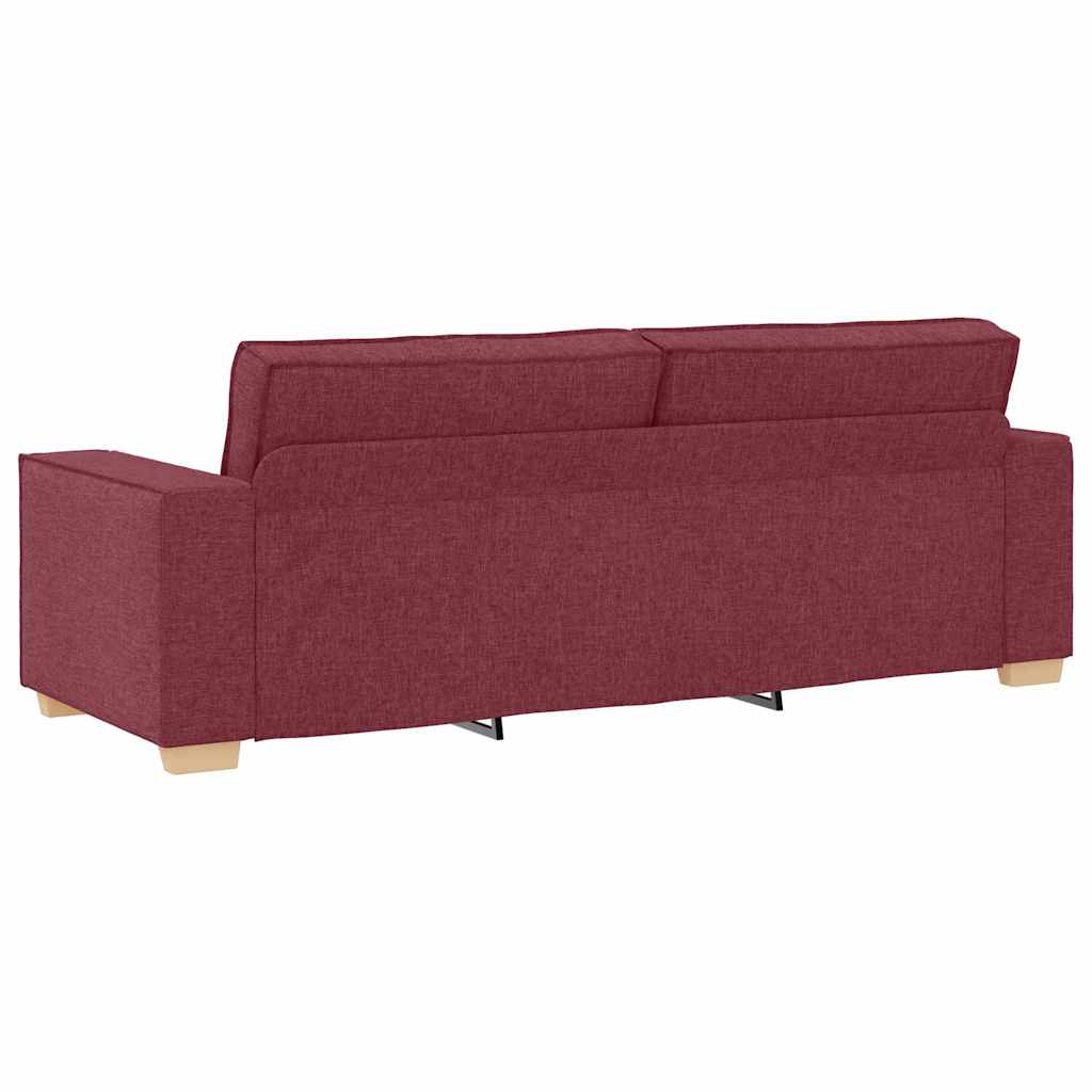 Sofa 3 pcs Vinska crvena 220 x 80 x 84 cm Platnasta tkanina