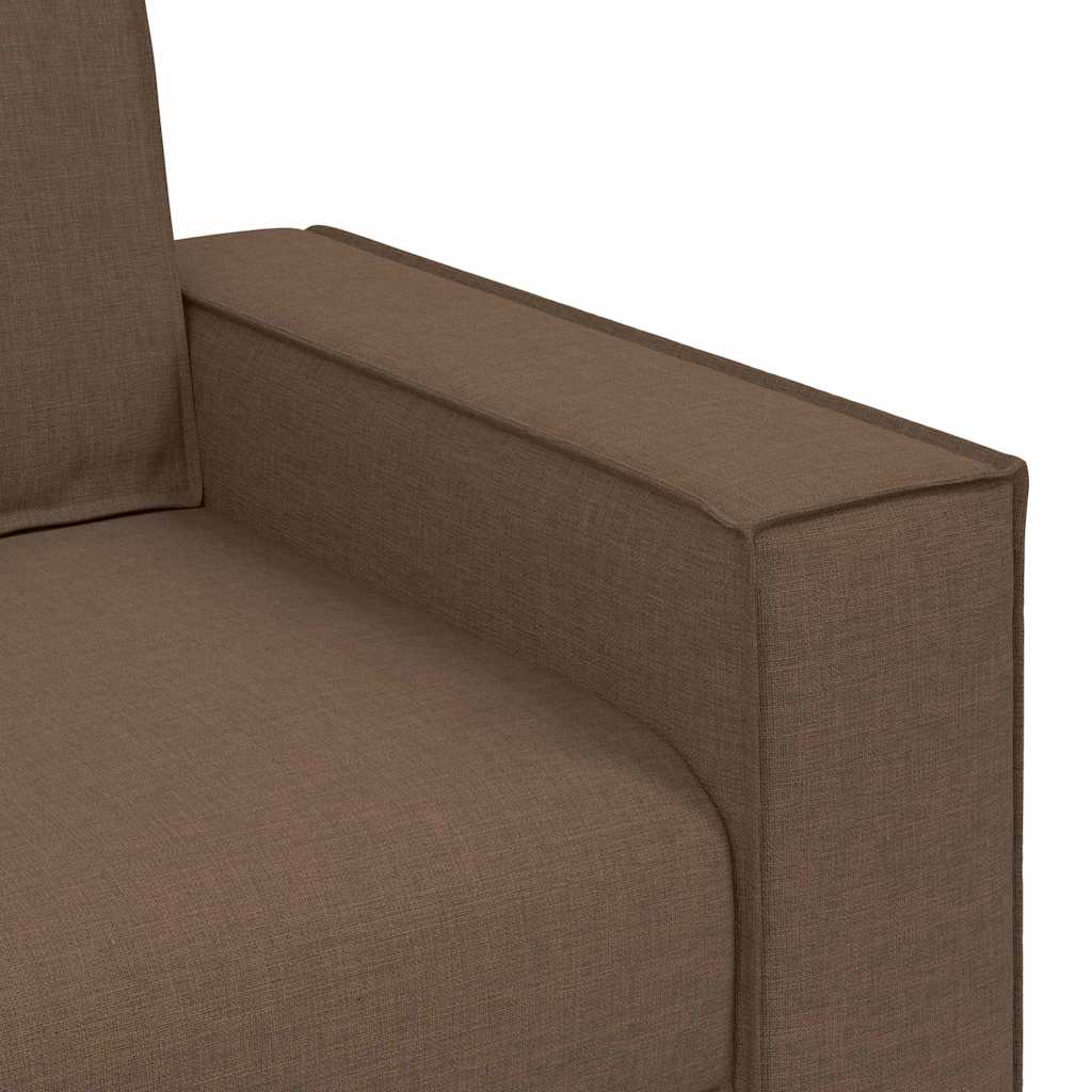 Sofa 3 pcs Smeđa 220 x 80 x 84 cm Platnasta tkanina
