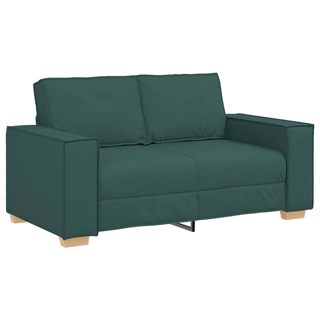 Sofa 3 pcs Tamnozelena 220 x 80 x 84 cm Platnasta tkanina