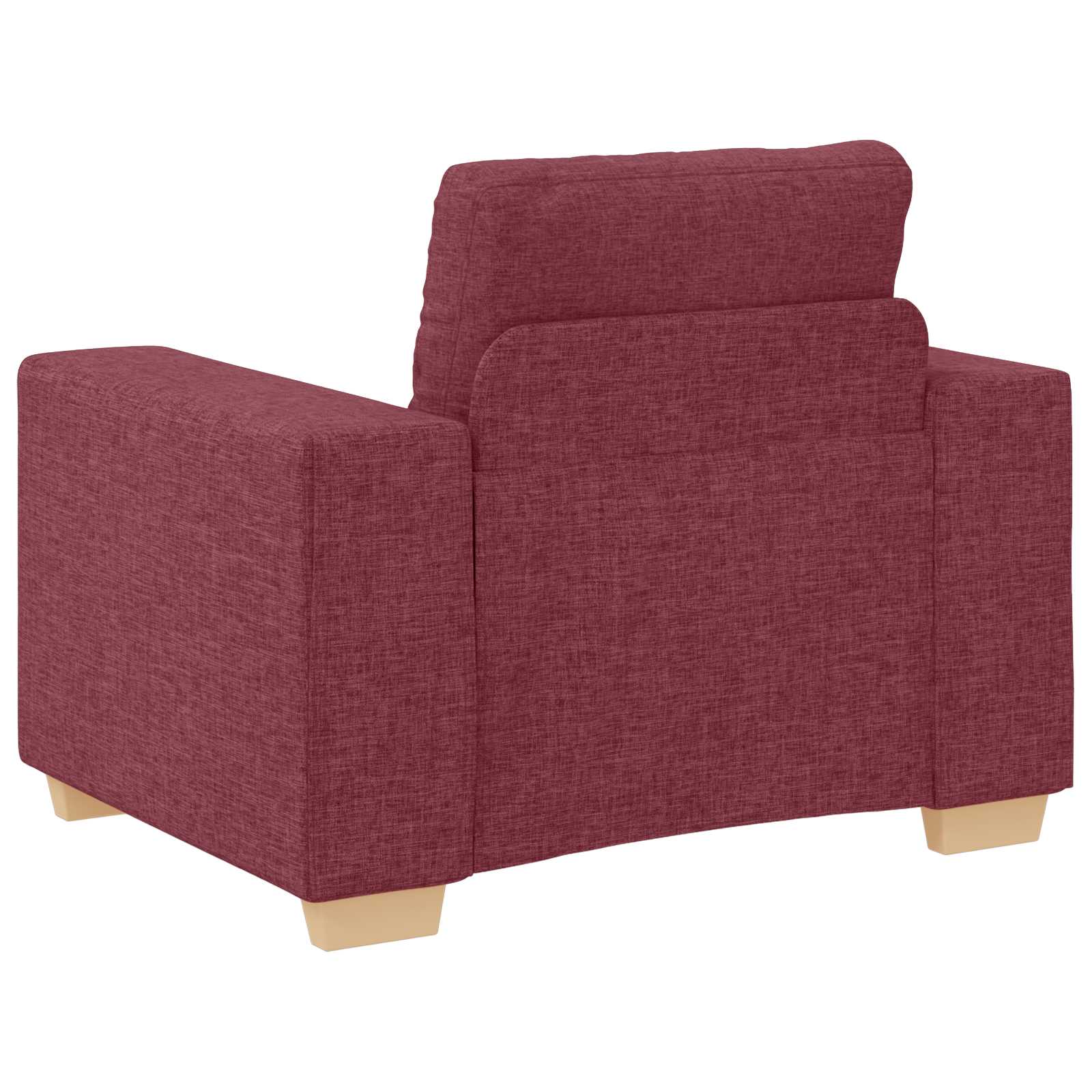 Sofa 3 pcs Vjetrovita Crvena 221 x 80 x 80 cm Platnasta tkanina