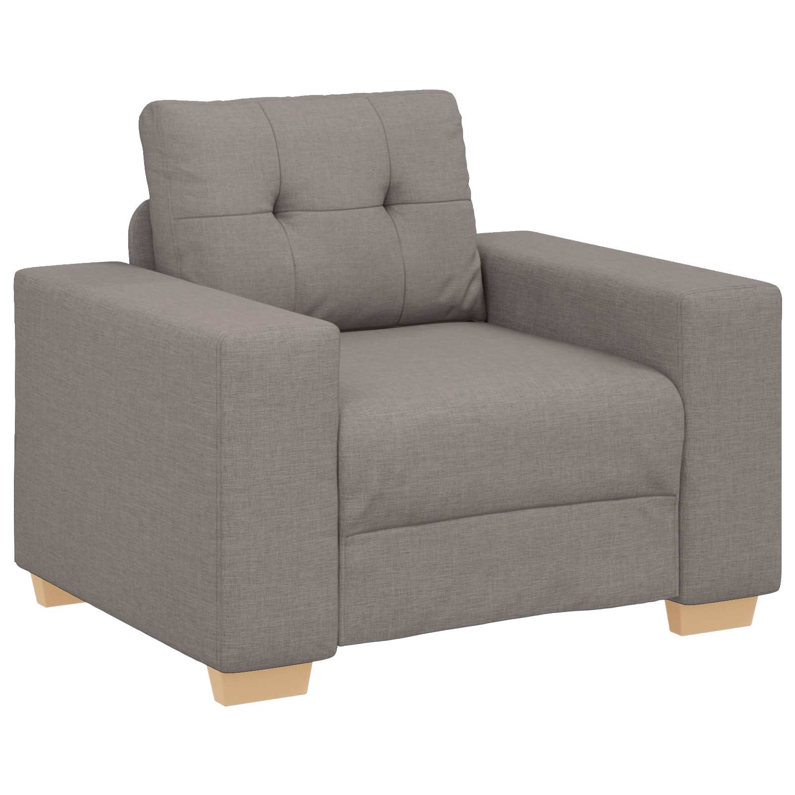 Sofa 3 pcs Sivo-smeđa 221 x 80 x 80 cm Platnasta tkanina