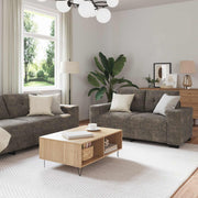 Sofa 3 pcs Tamno siva 221 x 80 x 80 cm Platnasta tkanina