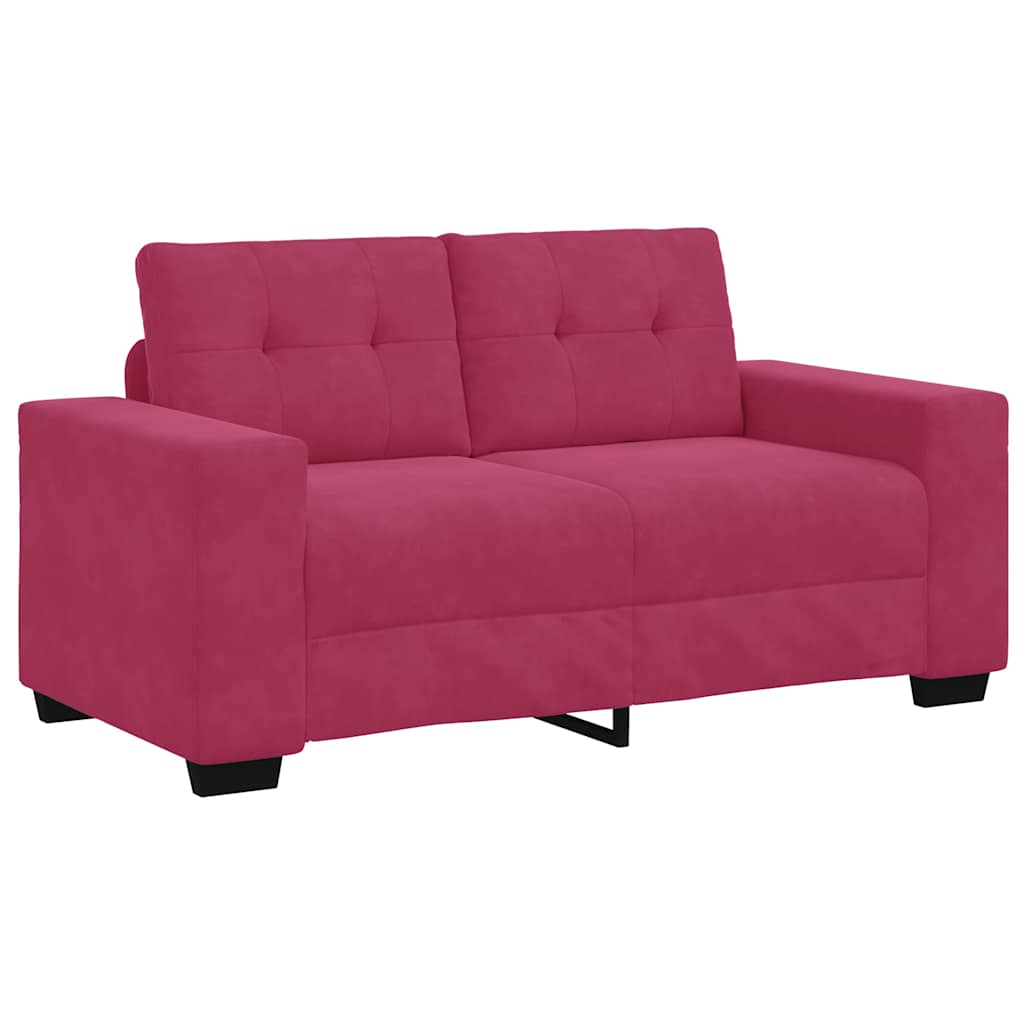 Set sofe 3 pcs Vjetrovita Crvena 221 x 80 x 80 cm Baršun