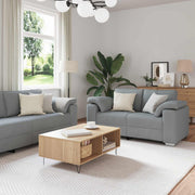 Sofa 3 pcs Svijetlo siva 219 x 80 x 82 cm Platnasta tkanina
