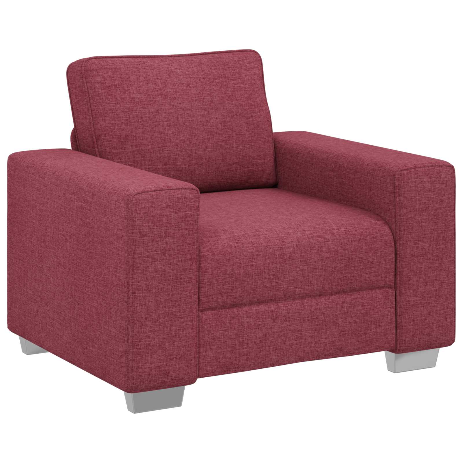 Sofa 3 pcs Vjetrovita Crvena 219 x 80 x 82 cm Platnasta tkanina