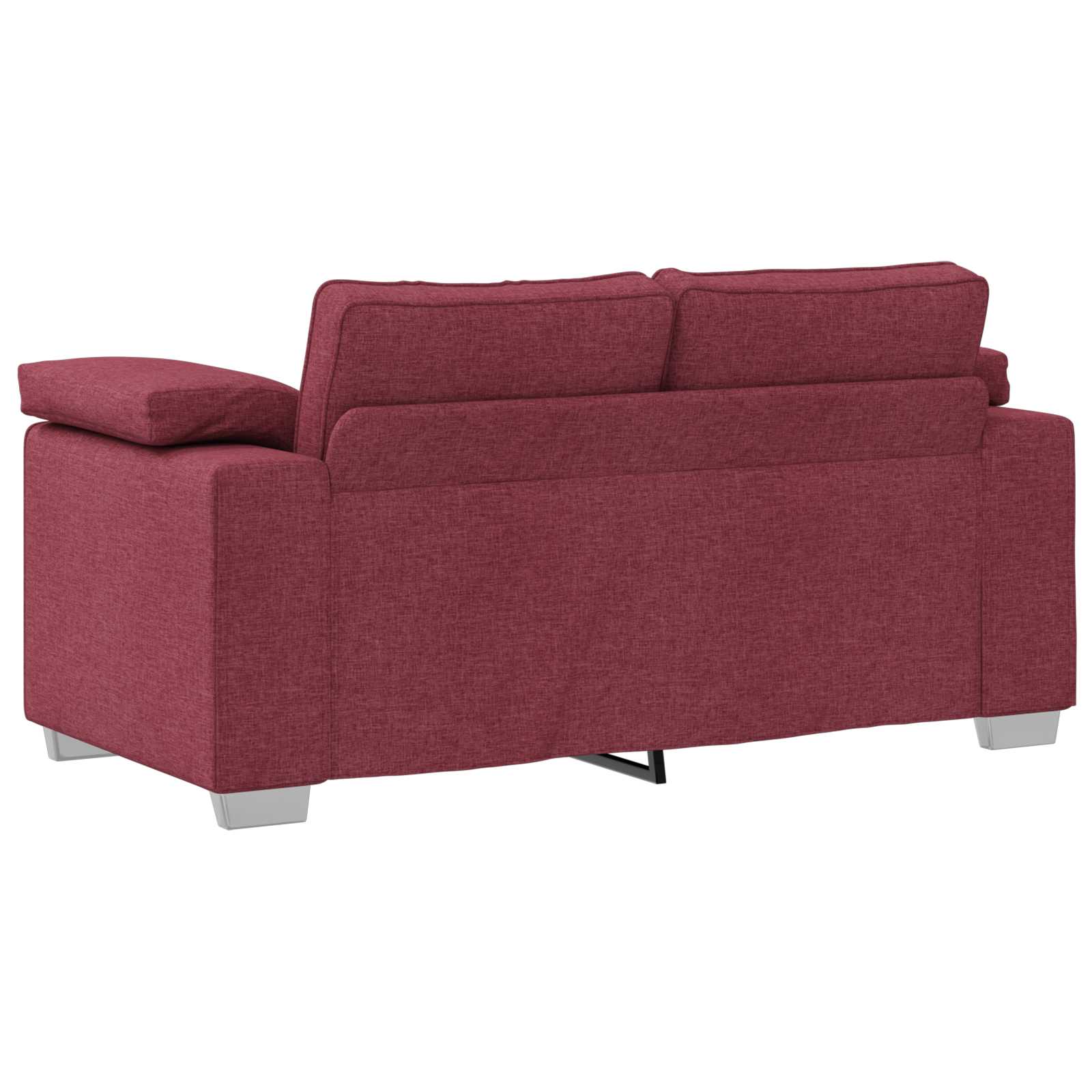Sofa 3 pcs Vjetrovita Crvena 219 x 80 x 82 cm Platnasta tkanina