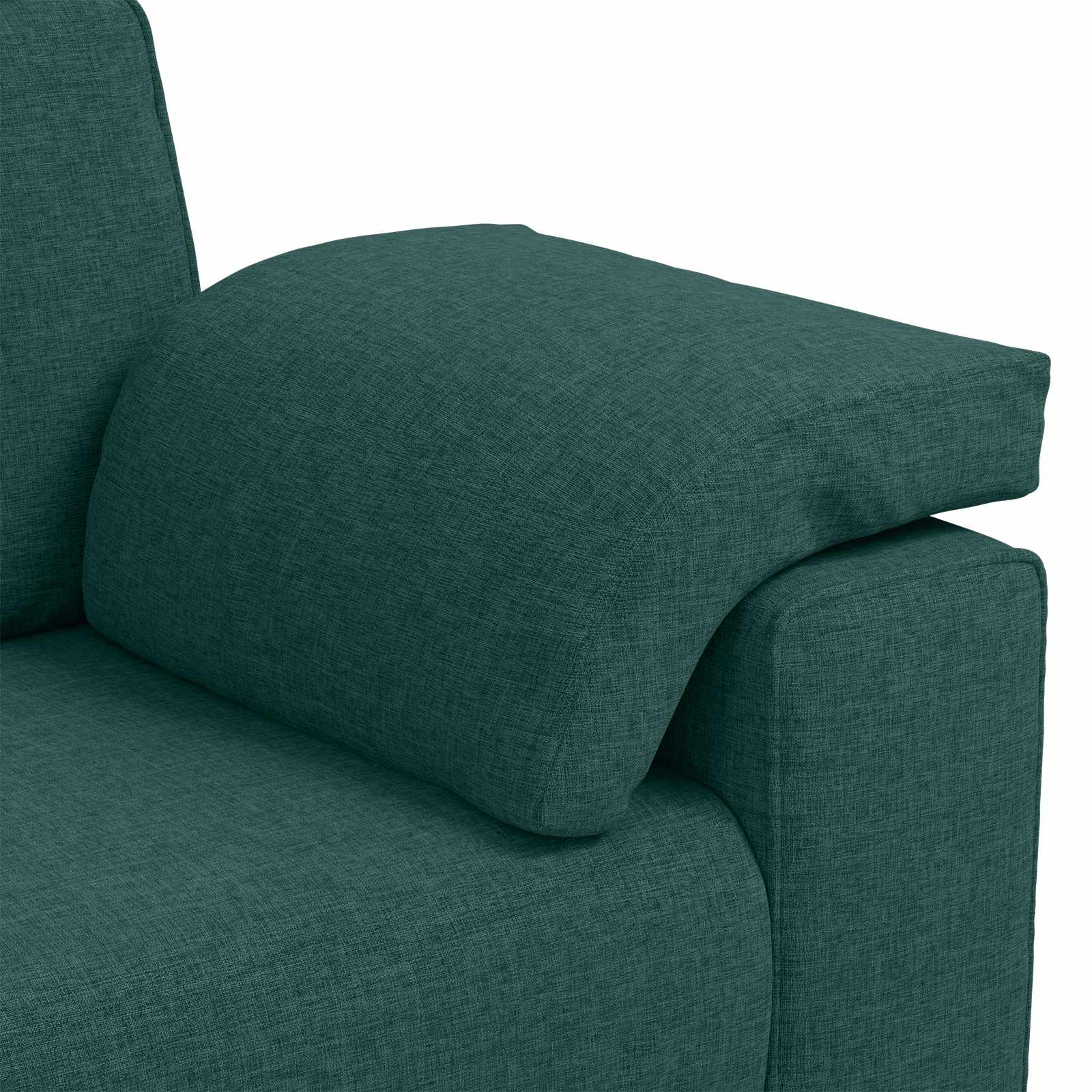 Sofa 3 pcs Tamnozelena 219 x 80 x 82 cm Platnasta tkanina