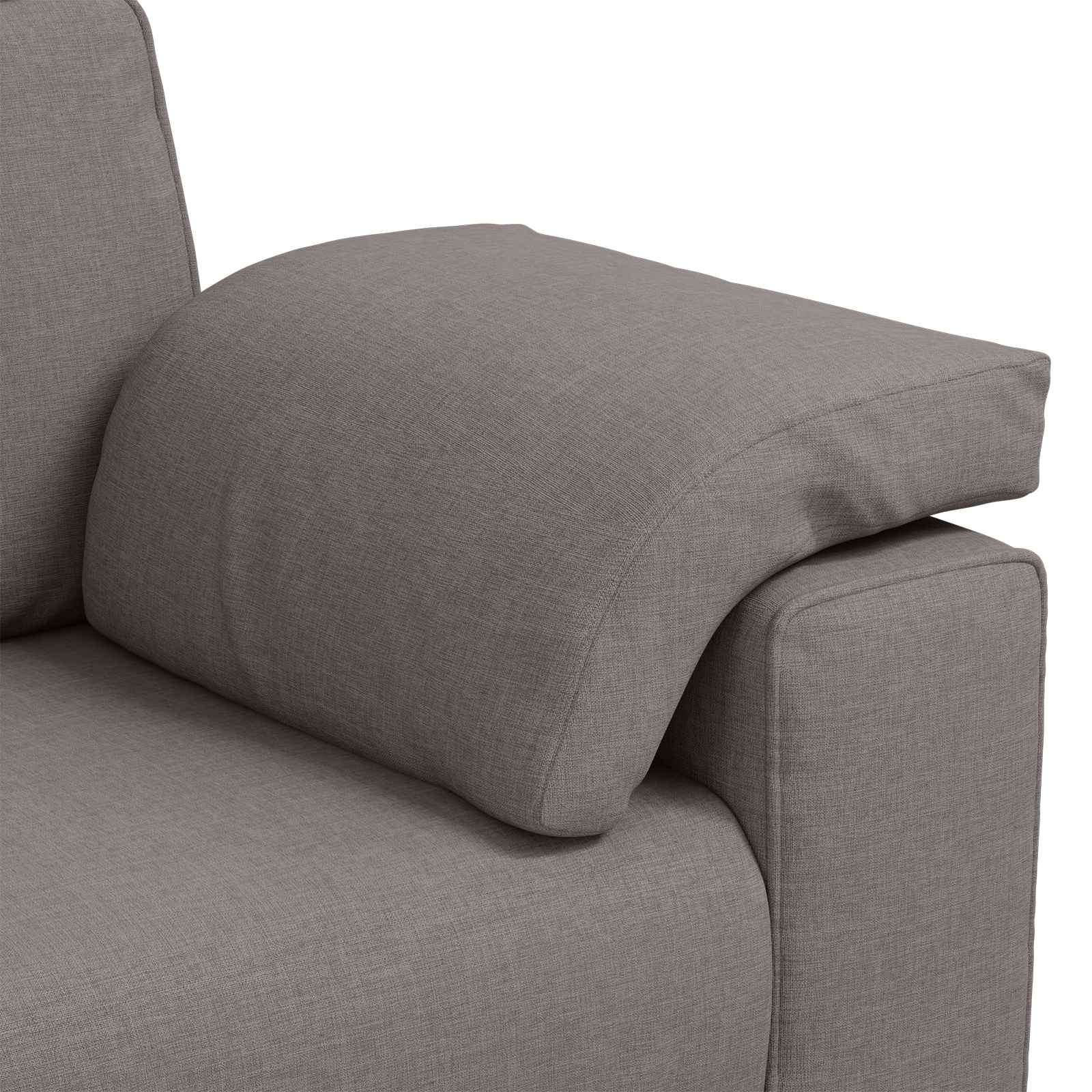 Sofa 3 pcs Sivo-smeđa 219 x 80 x 82 cm Platnasta tkanina