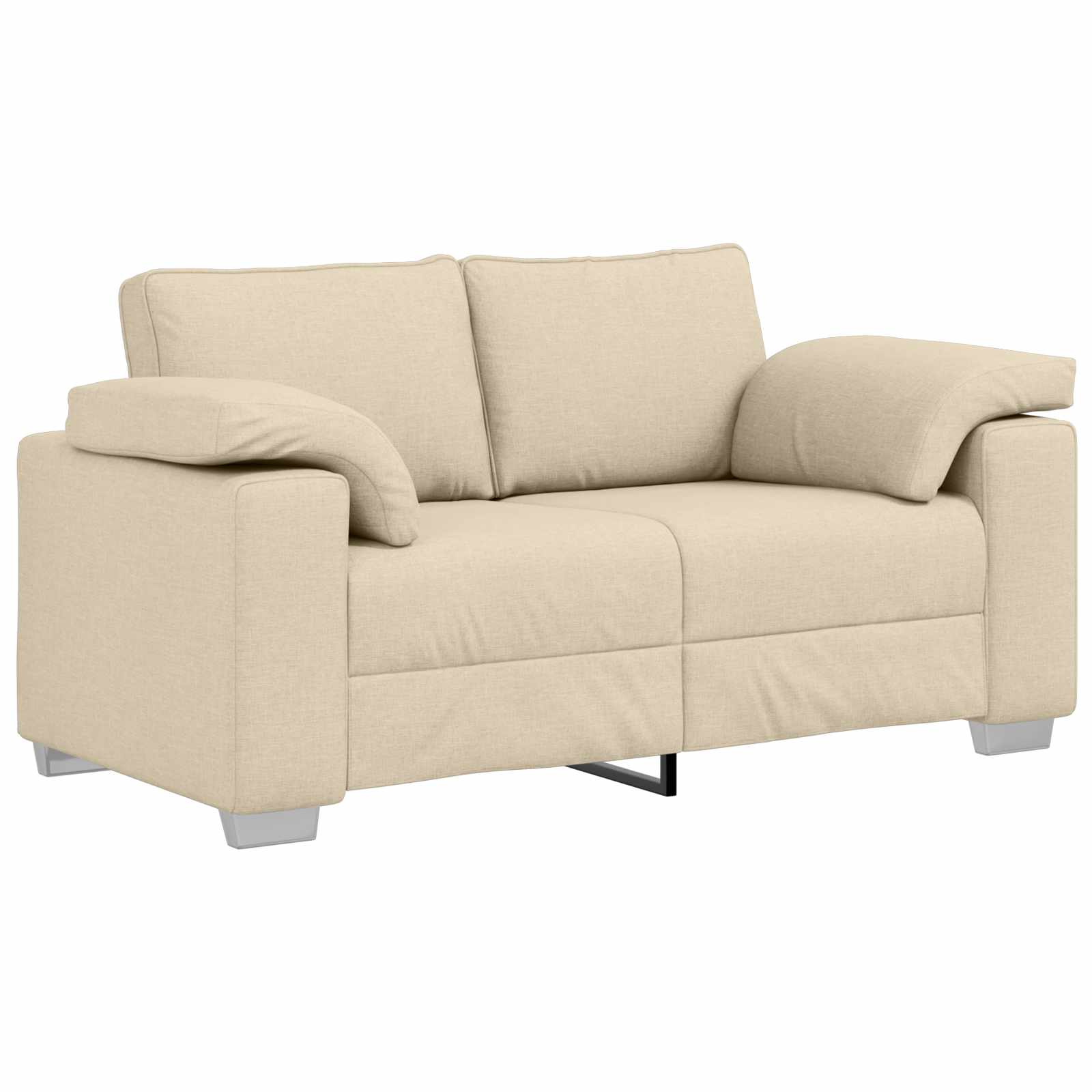 Sofa 3 pcs Krema 219 x 80 x 82 cm Platnasta tkanina