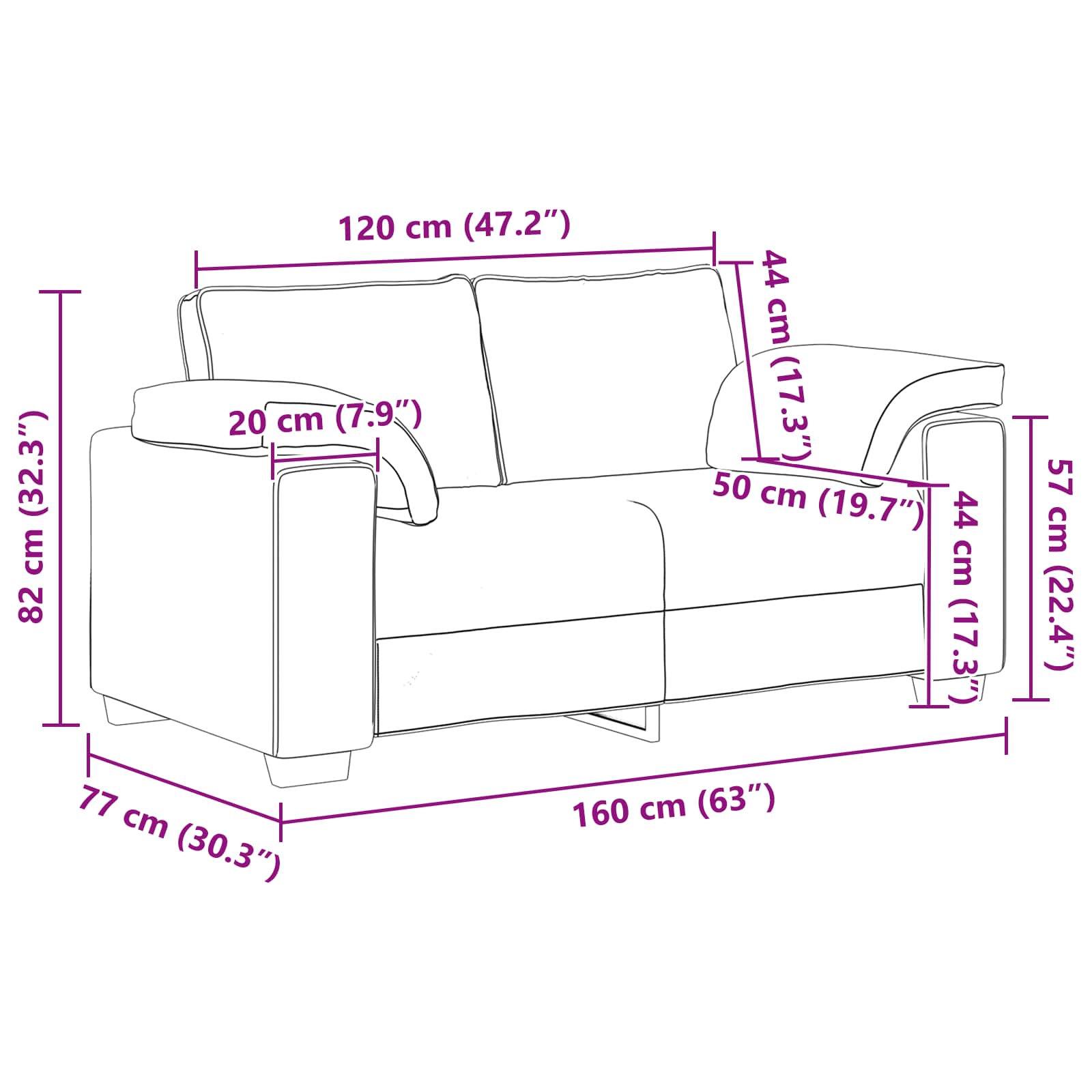 Sofa 3 kom. Oblačnosiva Platnasta tkanina