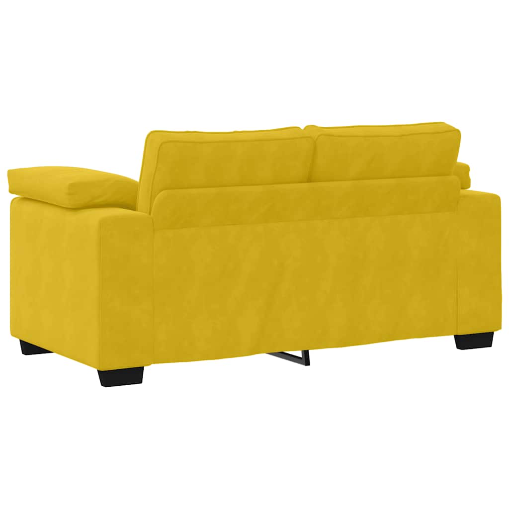 3-dijelni set sofa s jastucima, žuti baršun