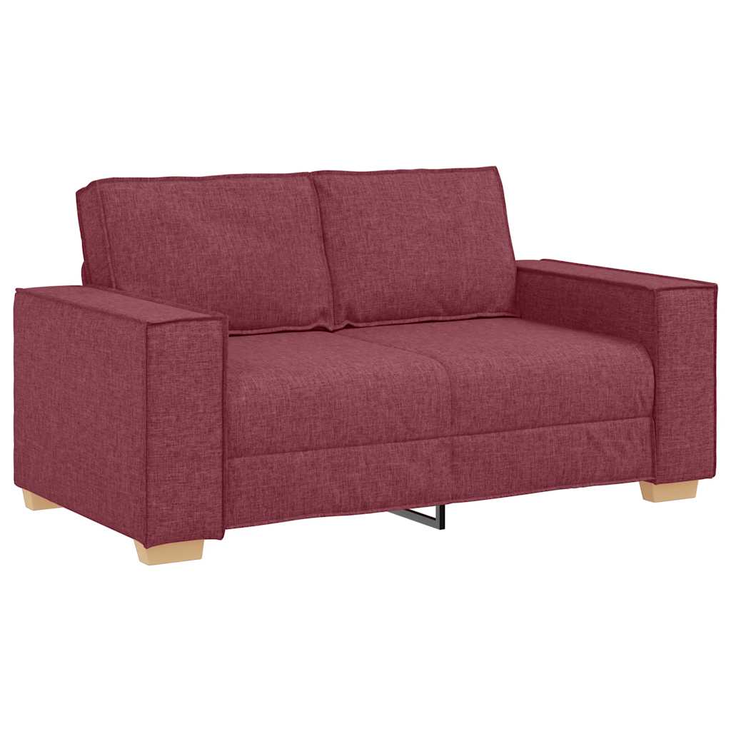 Dvodijelni set sofa s jastucima, tkanina boje vina