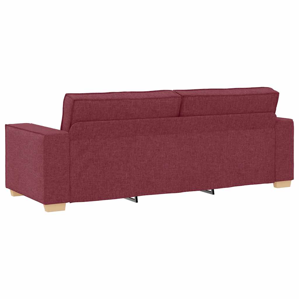 Dvodijelni set sofa s jastucima, tkanina boje vina