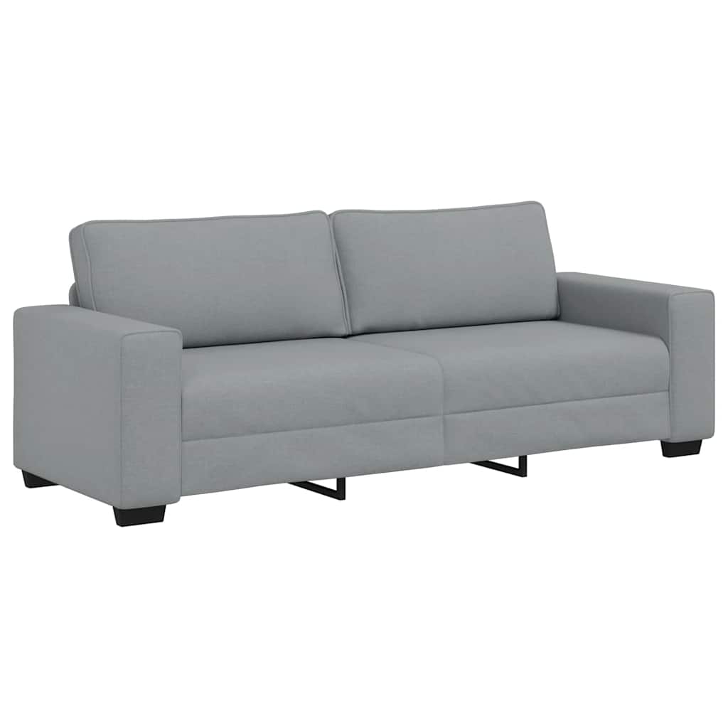 Dvodijelni set sofa s jastucima, svijetlo siva tkanina